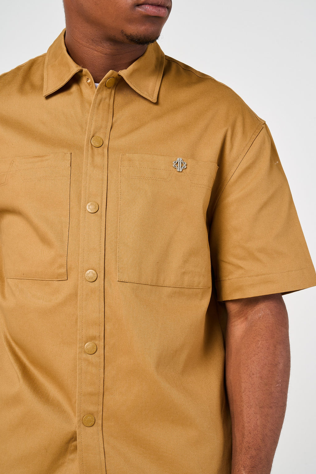 Blaise Cotton Twill Beige Shirt