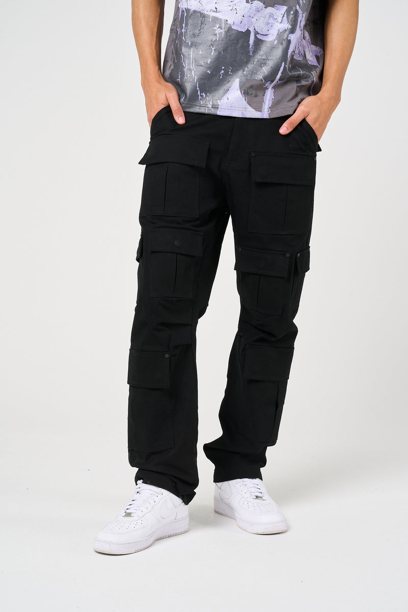 Terron Zwarte Zware Broek met Zakken
