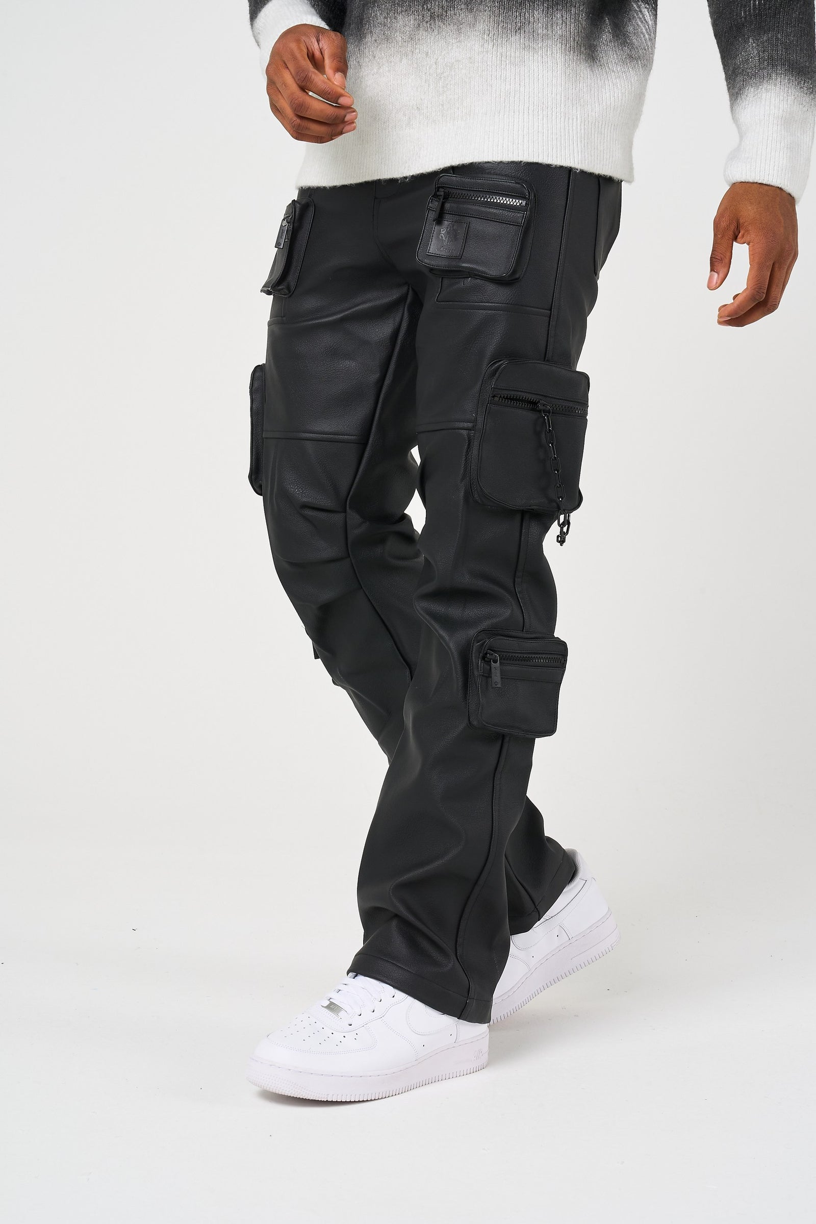 Valenci Leather Cargo Pants