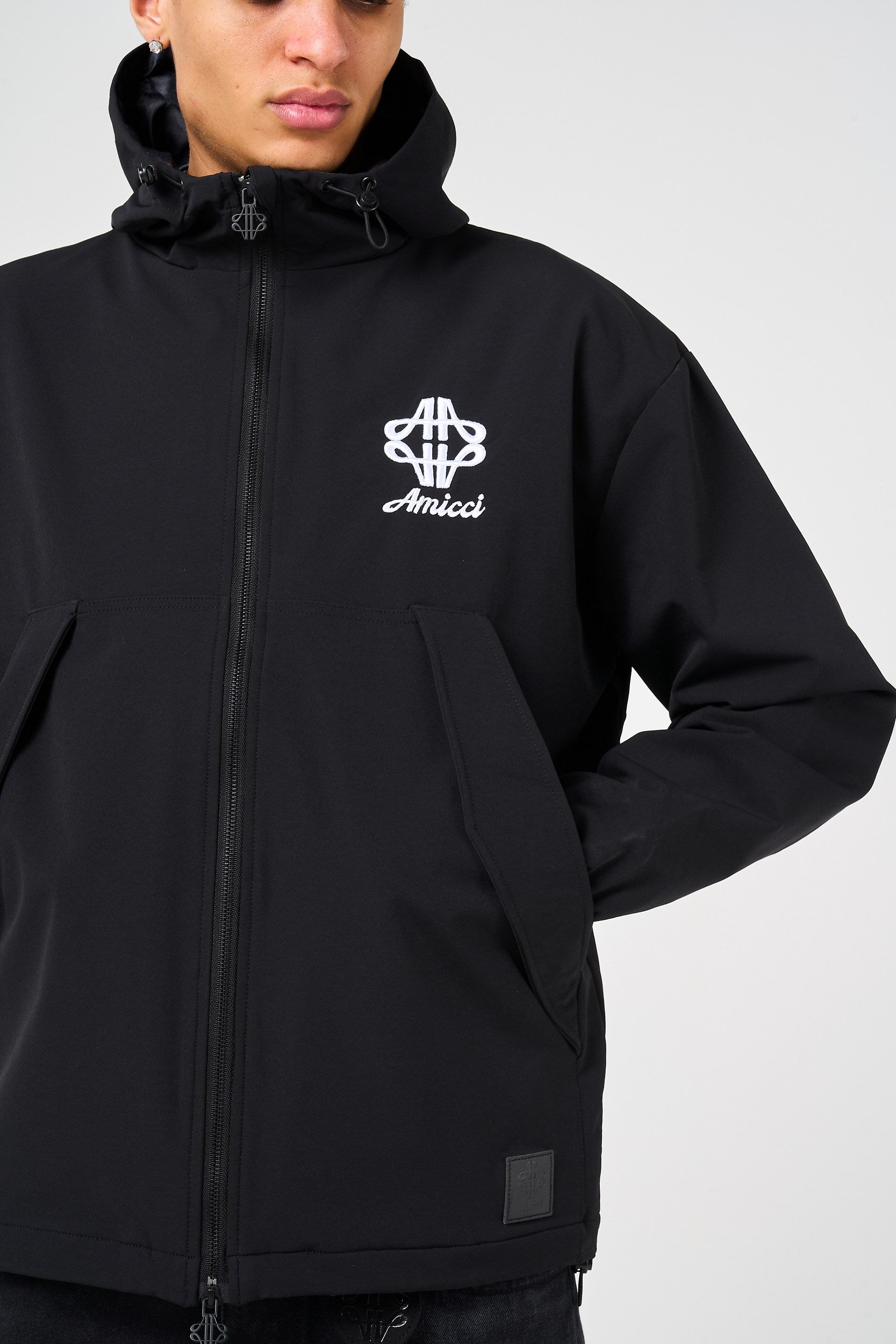 Crosby Black Longline Windbreaker