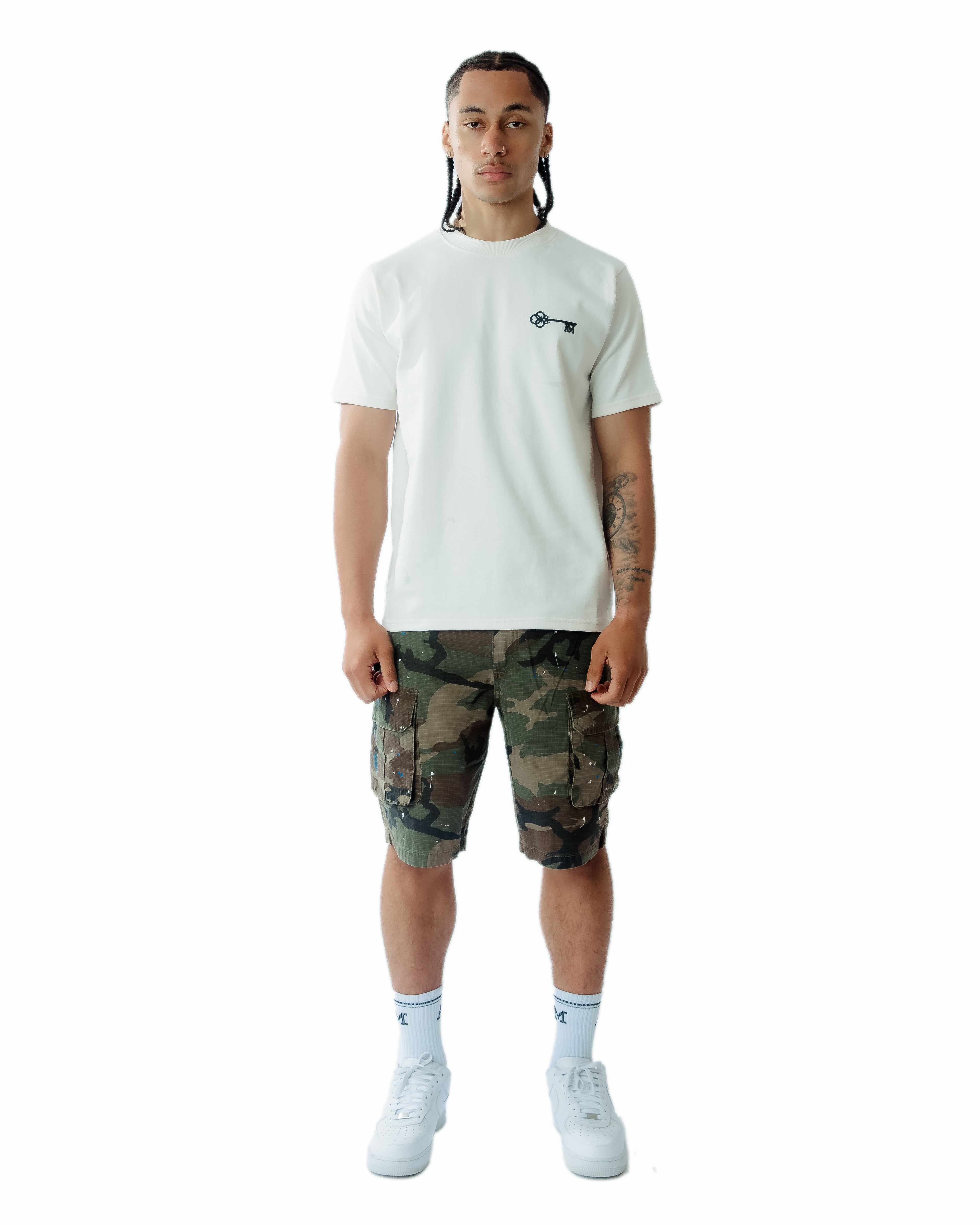 Flavio Green Camo Shorts