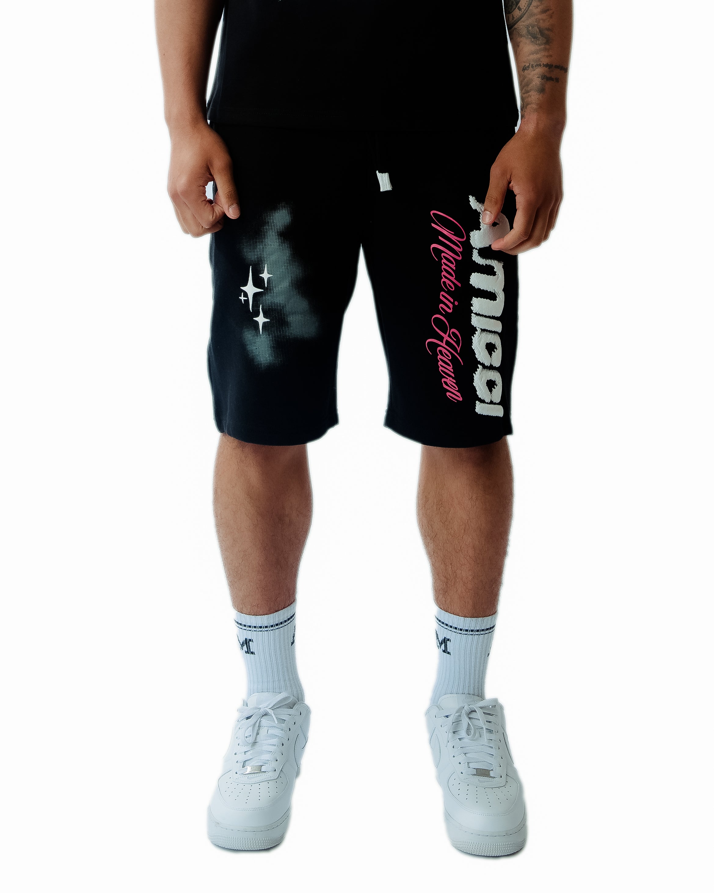 Angeli Grafische Korte Zwarte