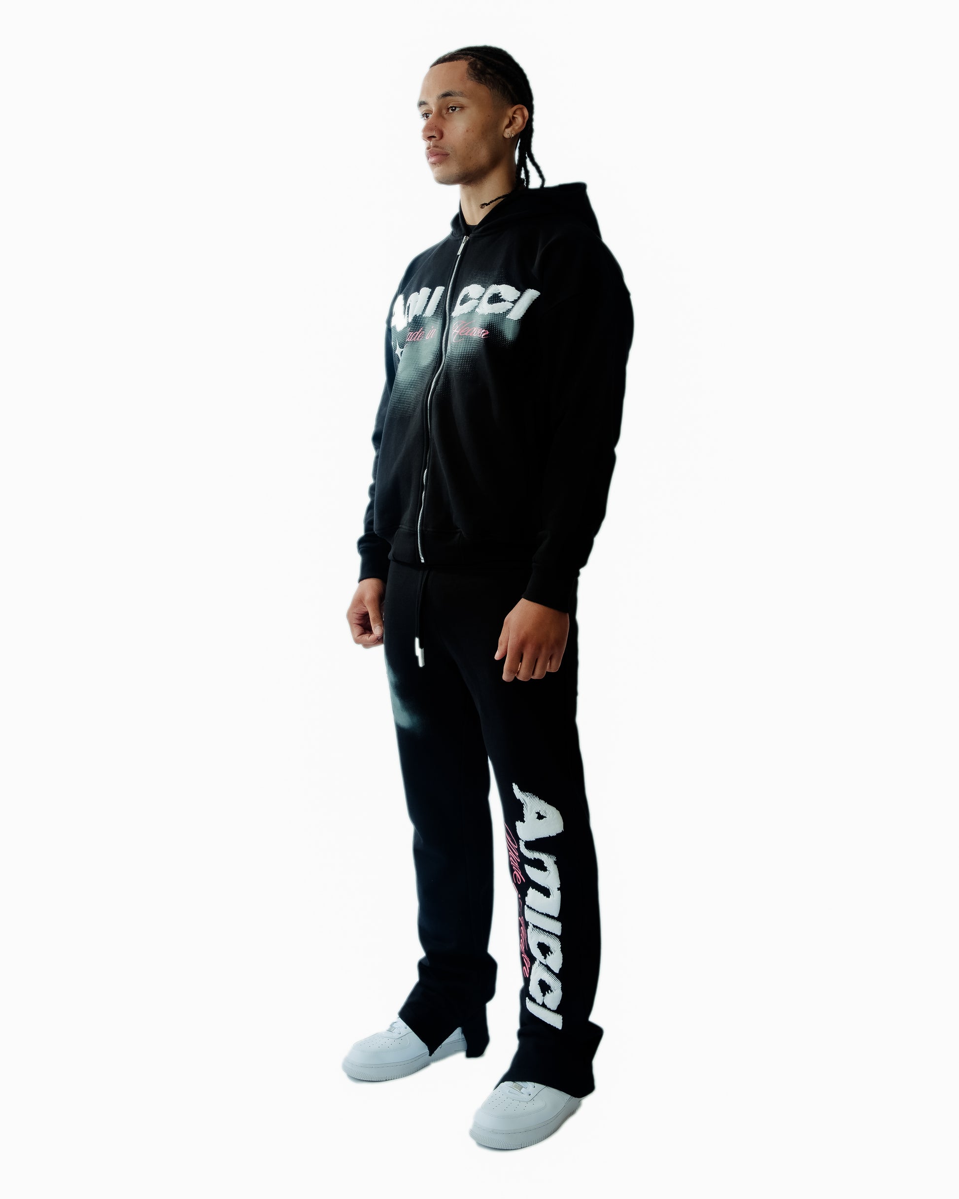 Angeli Grafische Hoodie Zwart