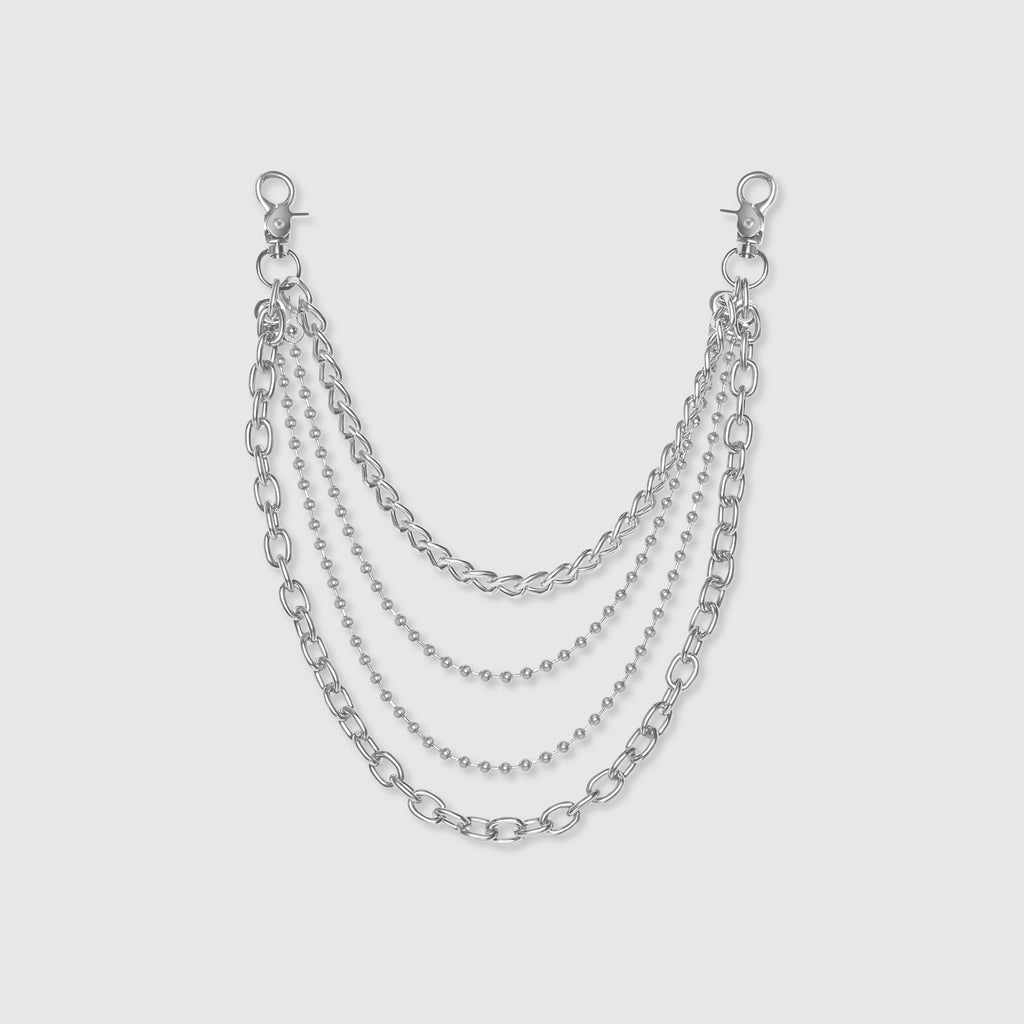 Collier en argent superposé