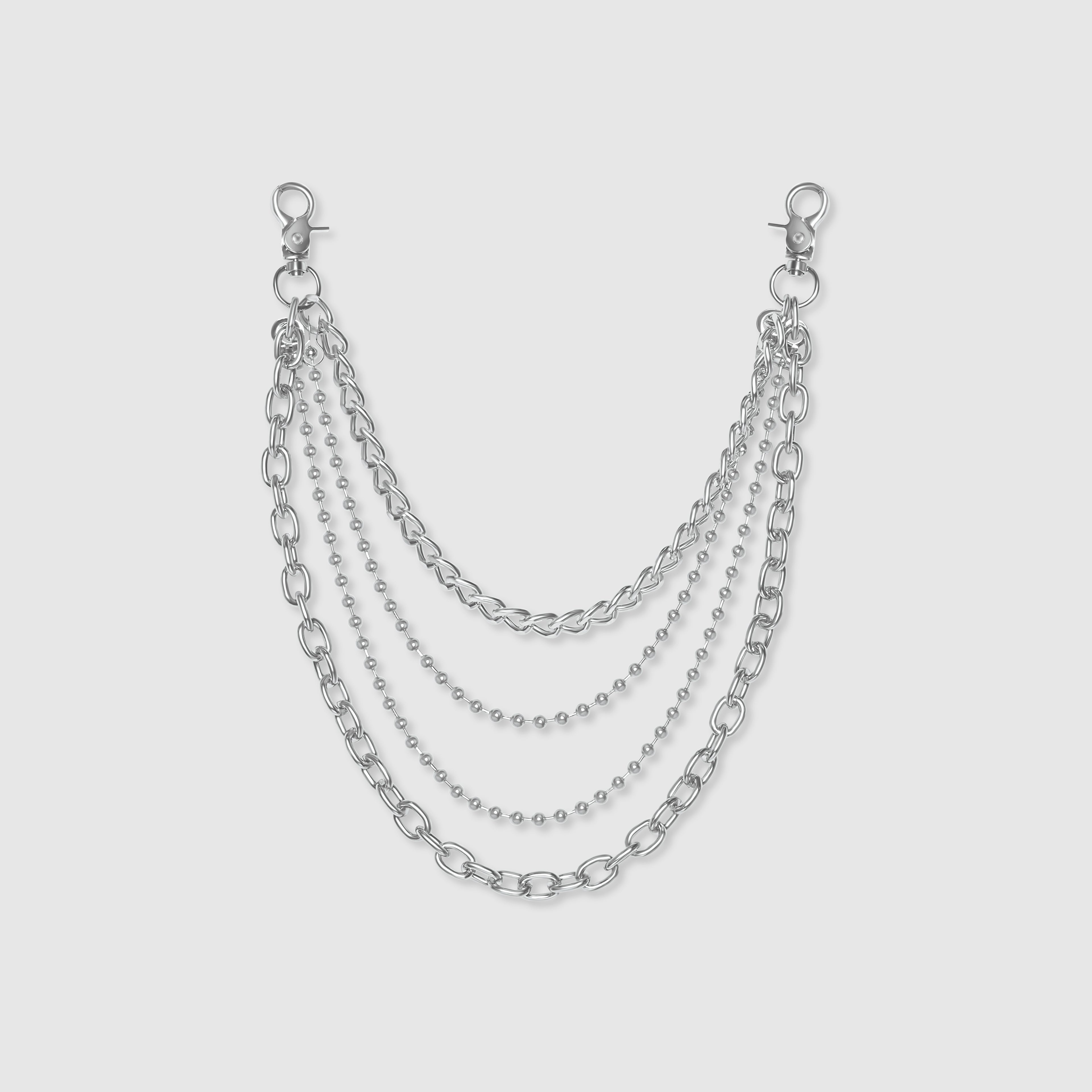 Collier en argent superposé