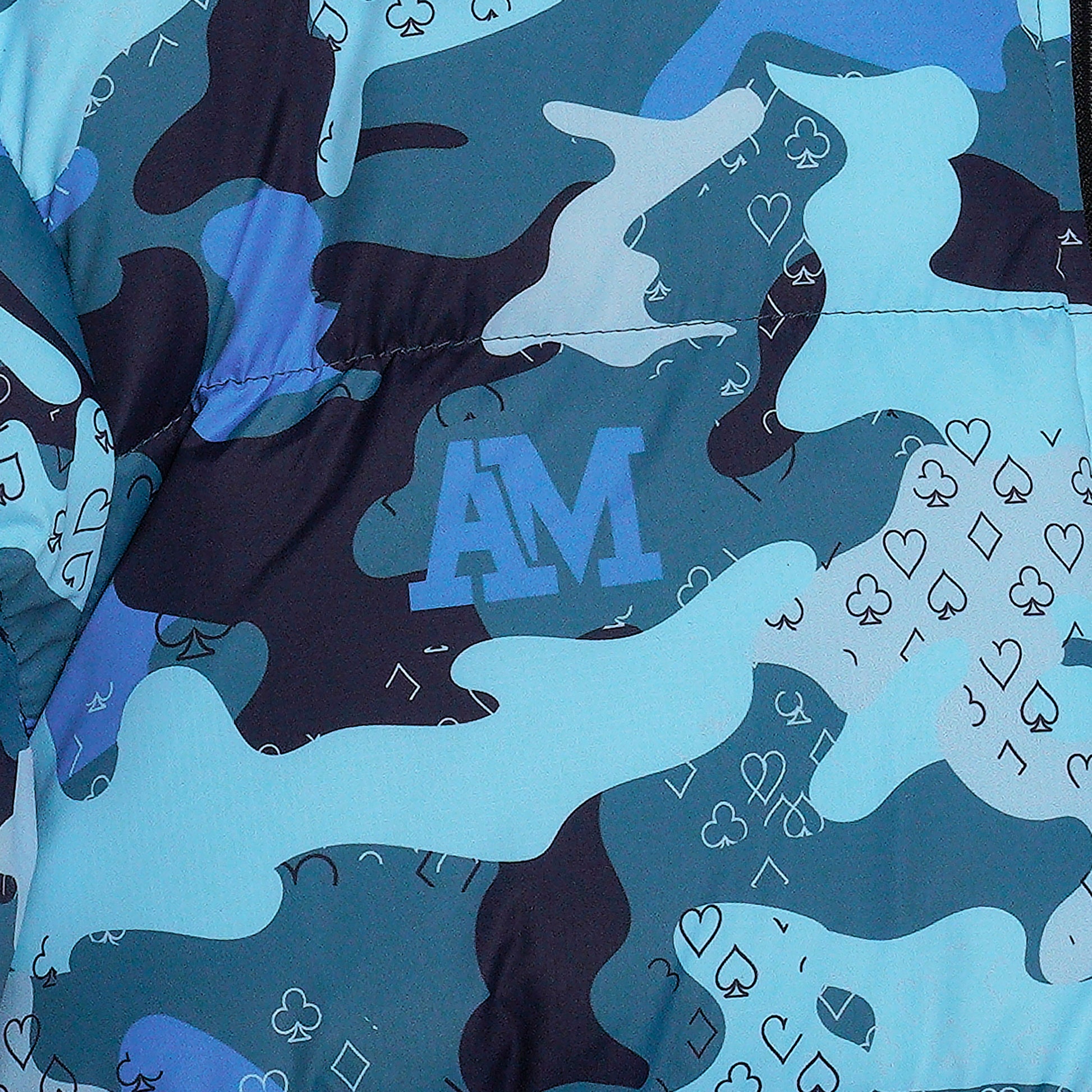 Donte Blau Camouflage Puffer Jacket