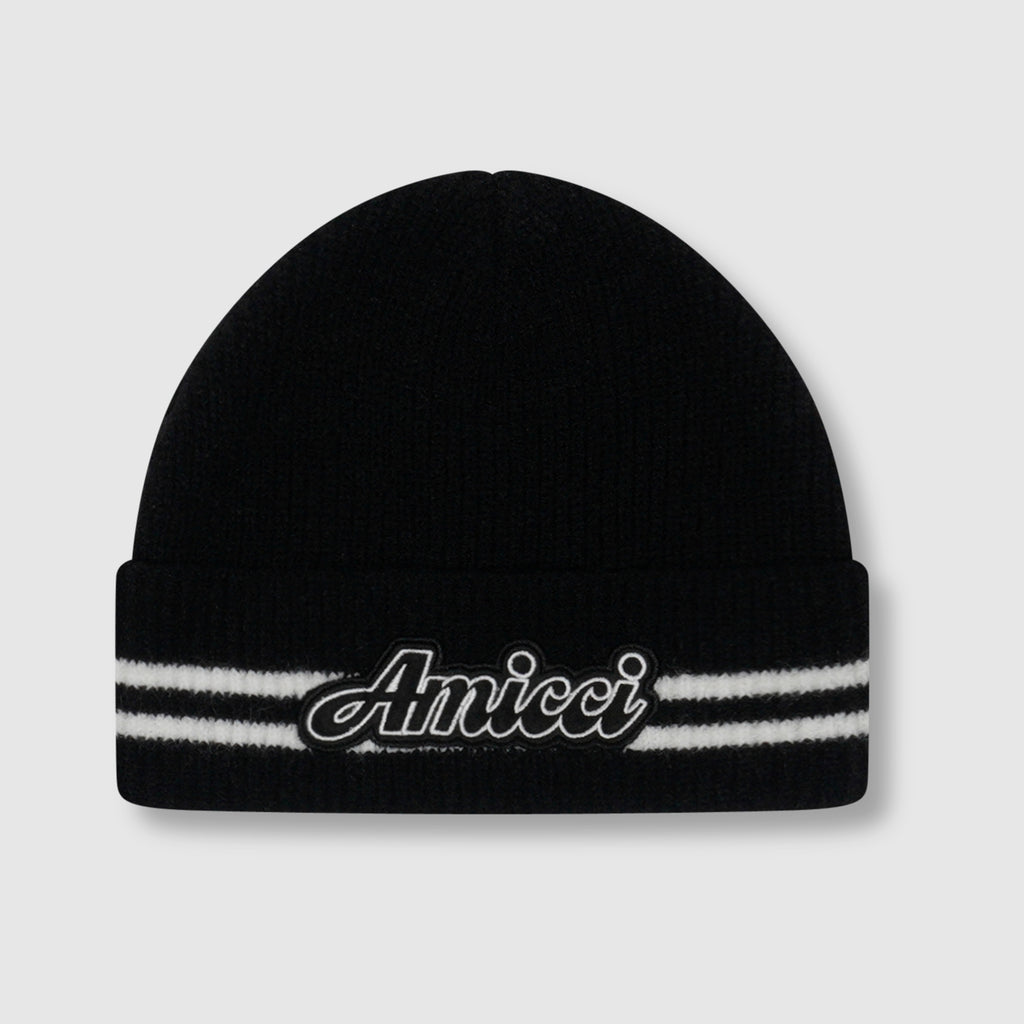 Fluffy Knit Logo Beanie