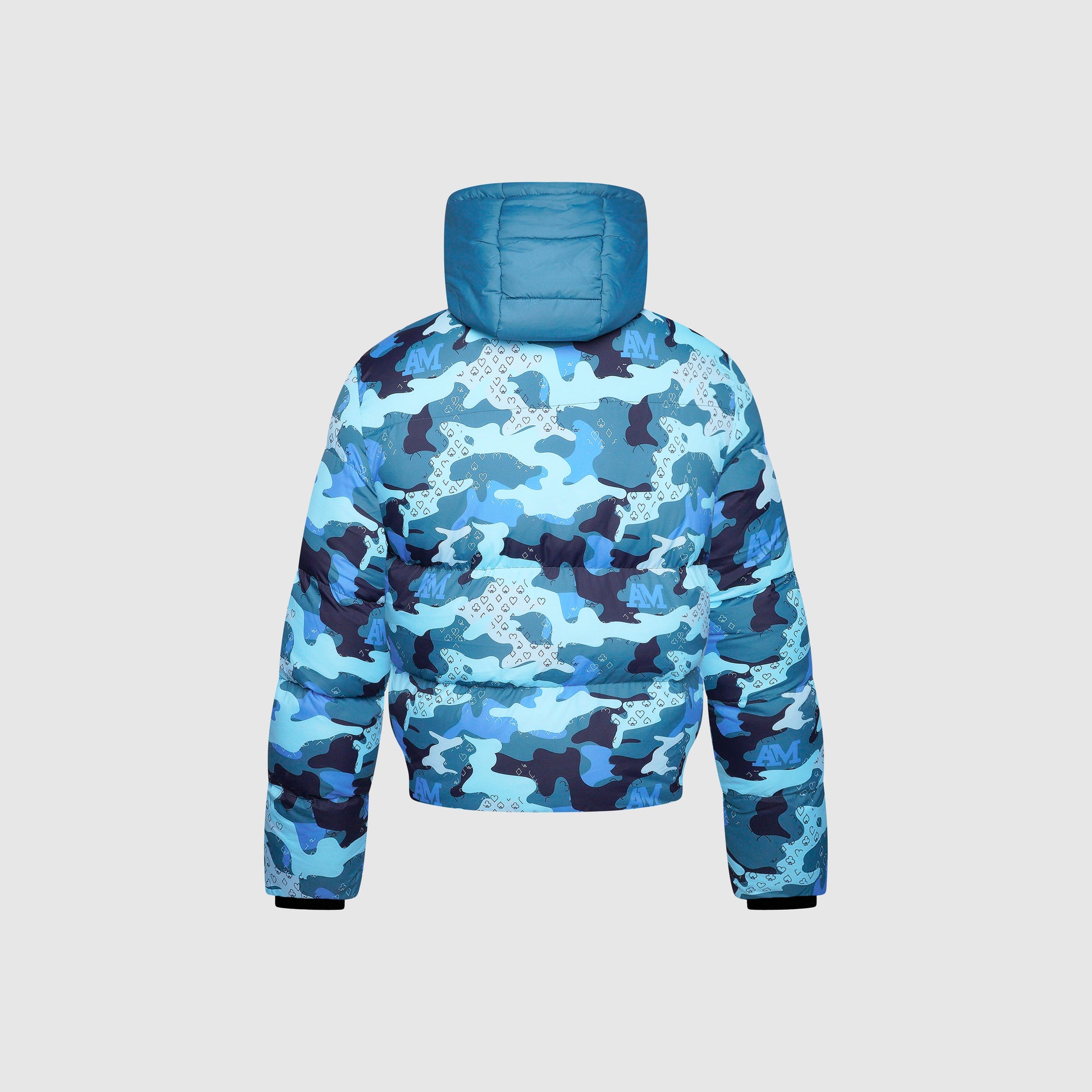 Donte Blau Camouflage Puffer Jacket