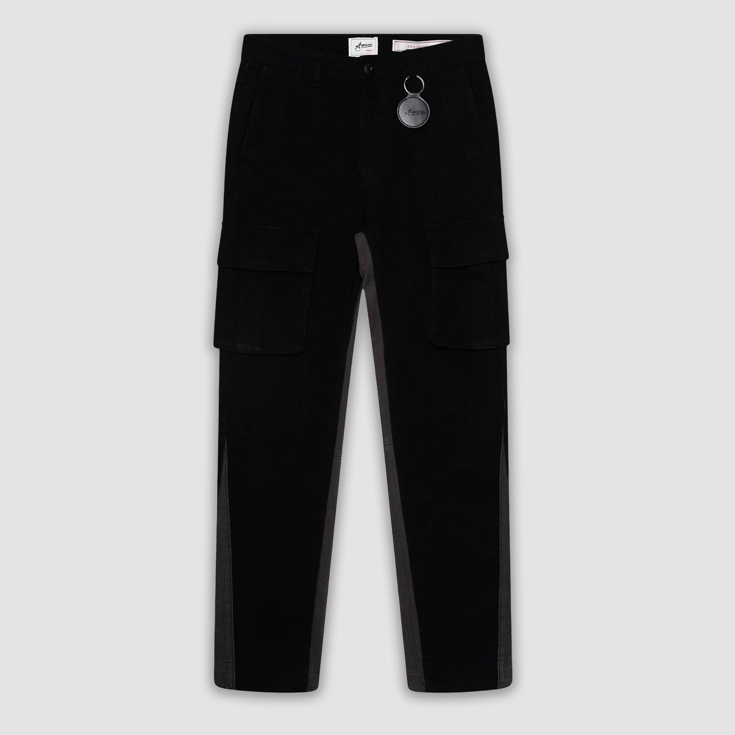 Pantalon cargo Renzo Flare noir