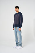 Pandan Marine Wafel T-shirt Lange Mouw