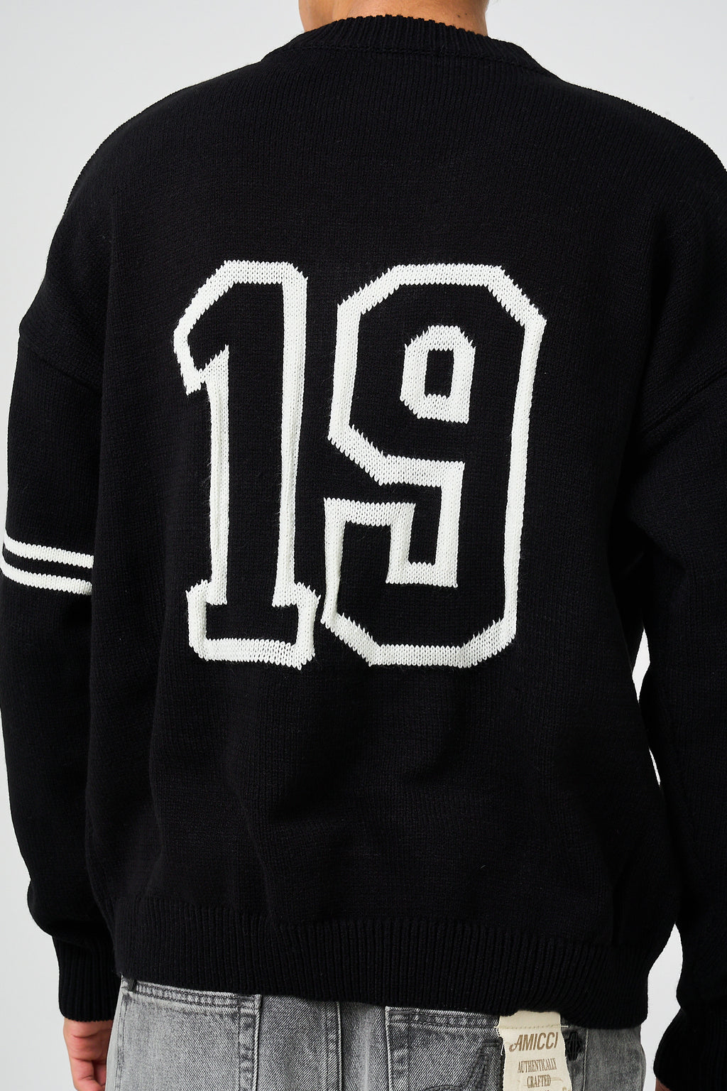 Nantes Long Sleeve Black Knitted T Shirt