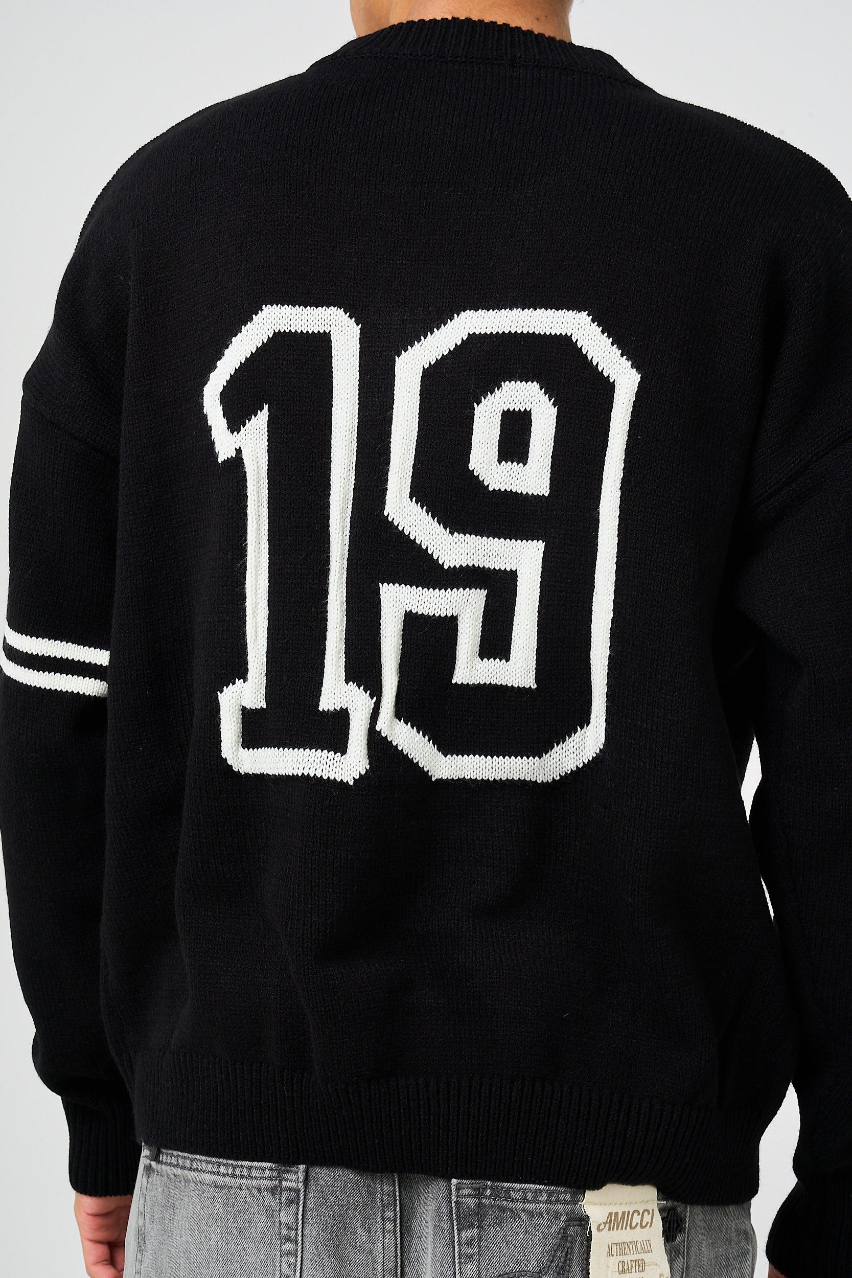 Nantes Long Sleeve Black Knitted T Shirt