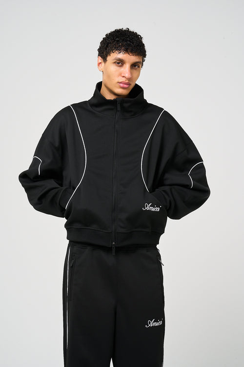 Bleecker Black Zip Through Top