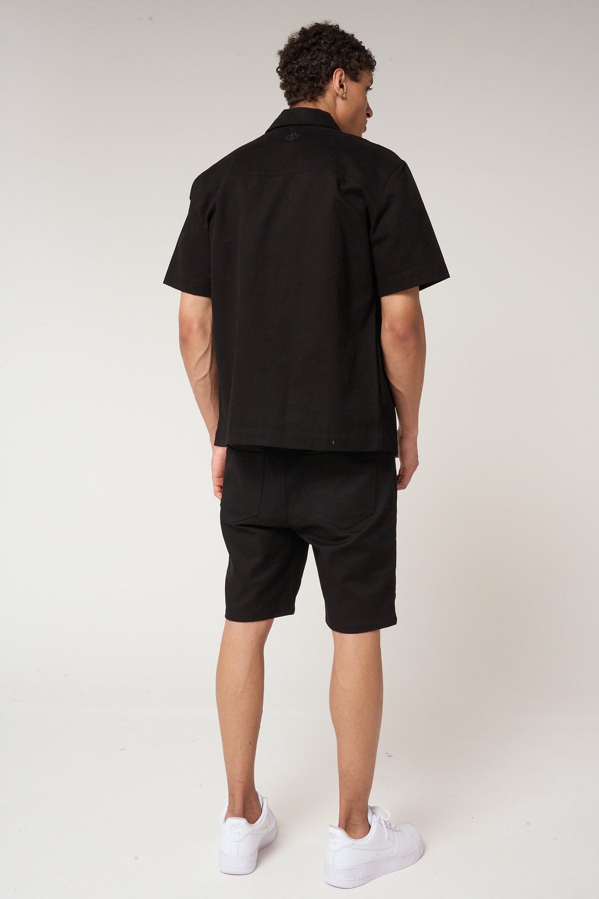 Ornell Cotton Twill Overshirt Black