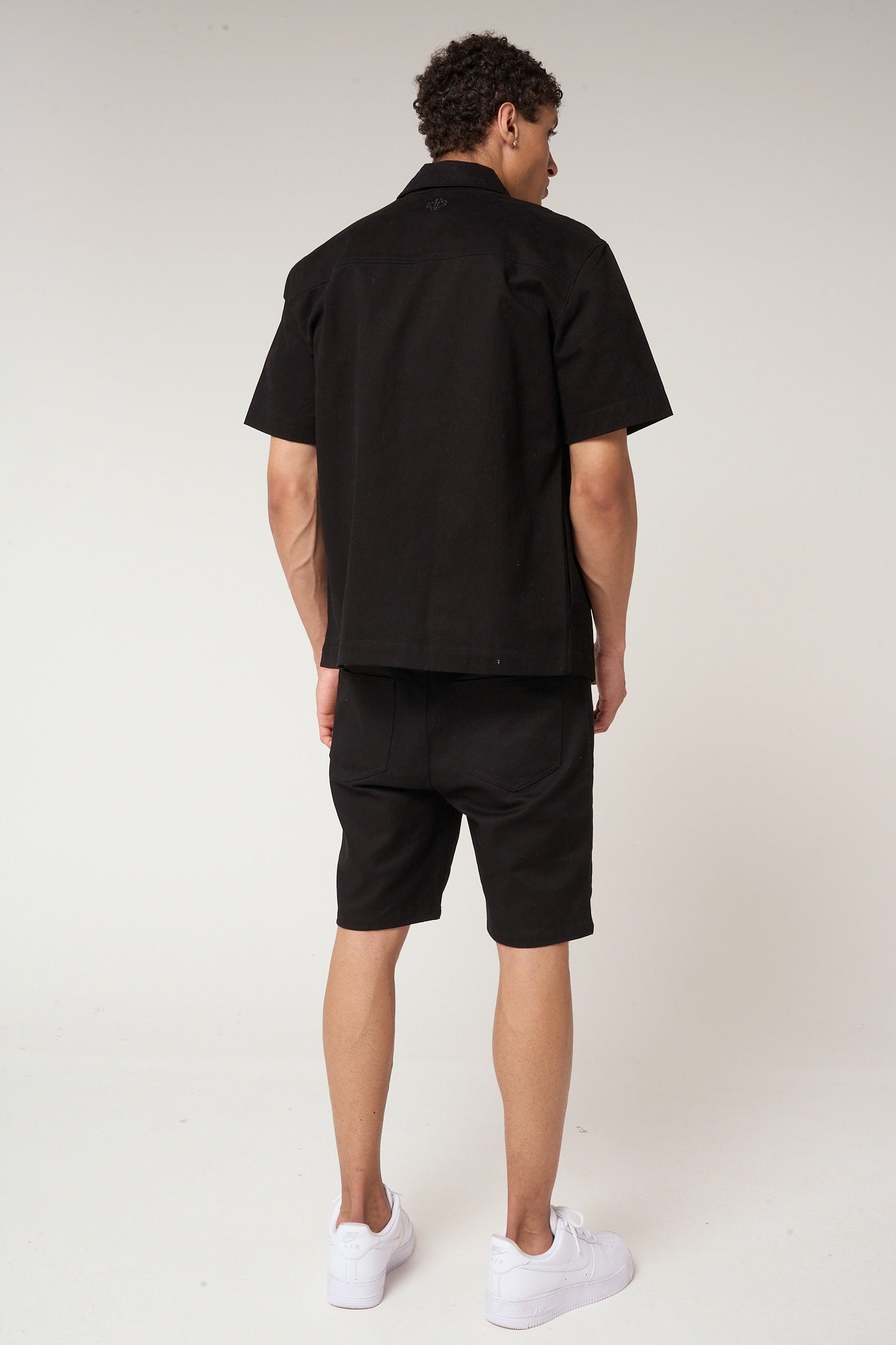 Ornell Cotton Twill Overshirt Black