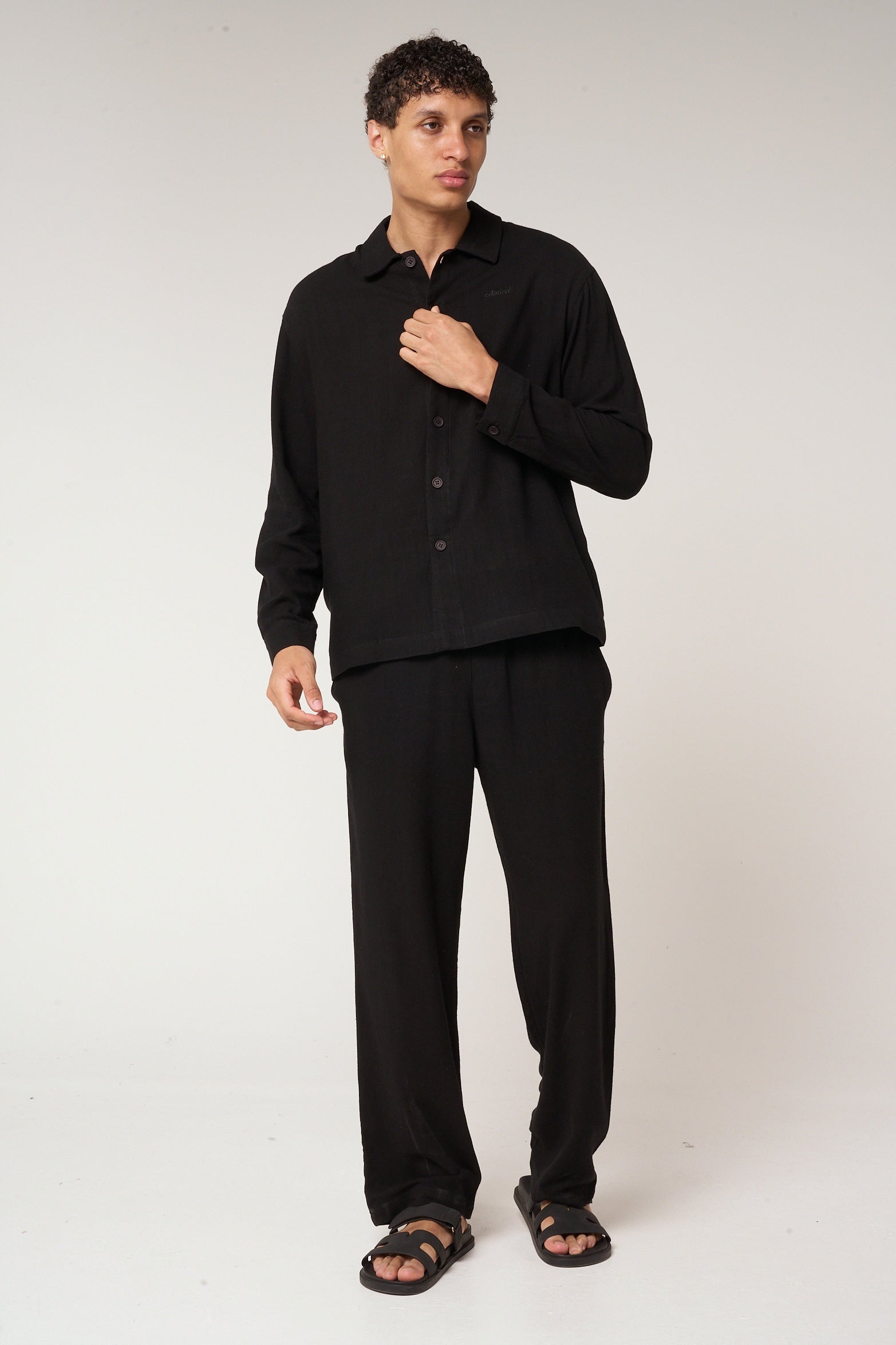 Vesper Linen Pants Black