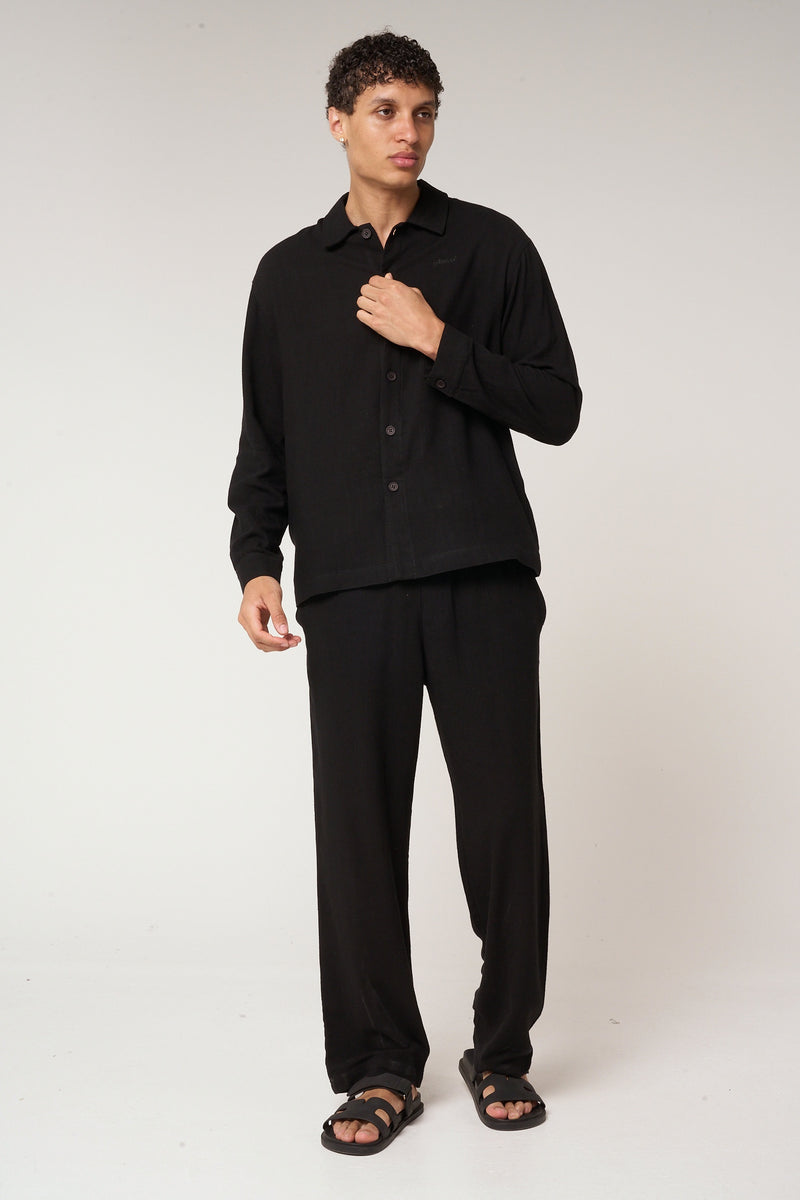 Vesper Linen Pants Black