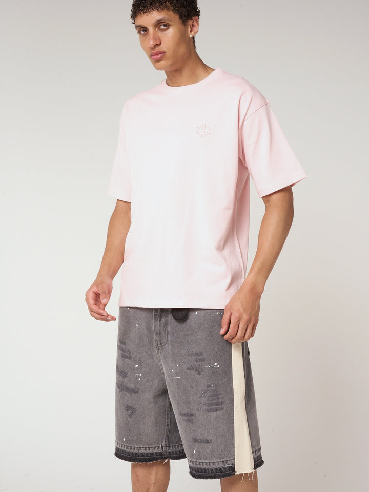 Karim Emblem Logo T Shirt Pink