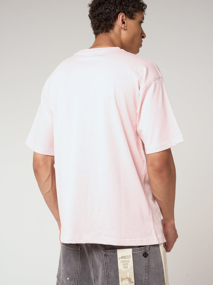 Karim Emblem Logo T Shirt Pink