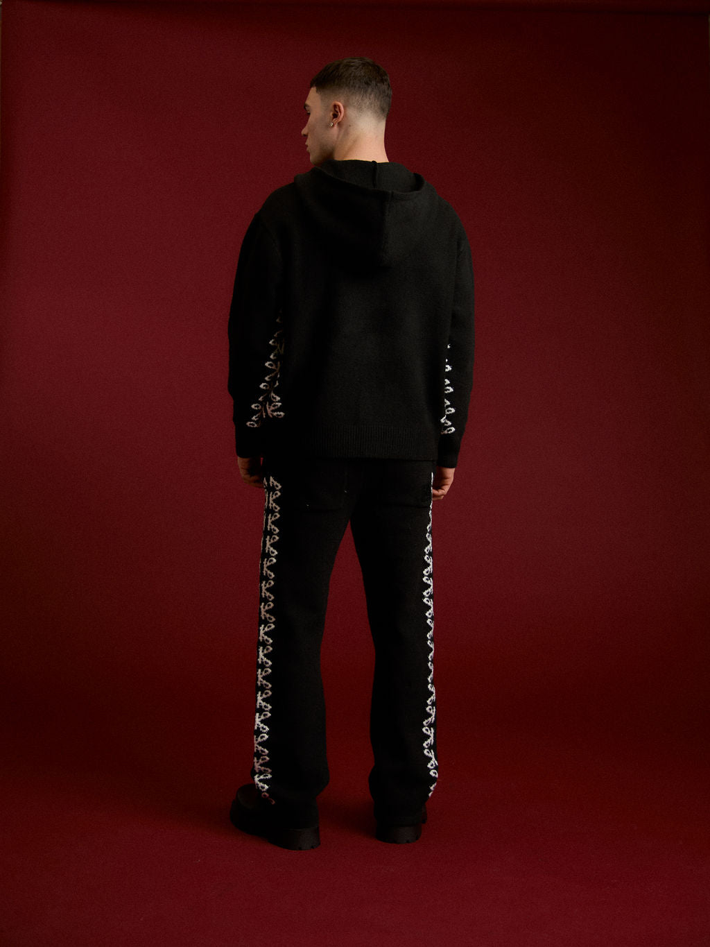 Merino Knitwear Black Jogger