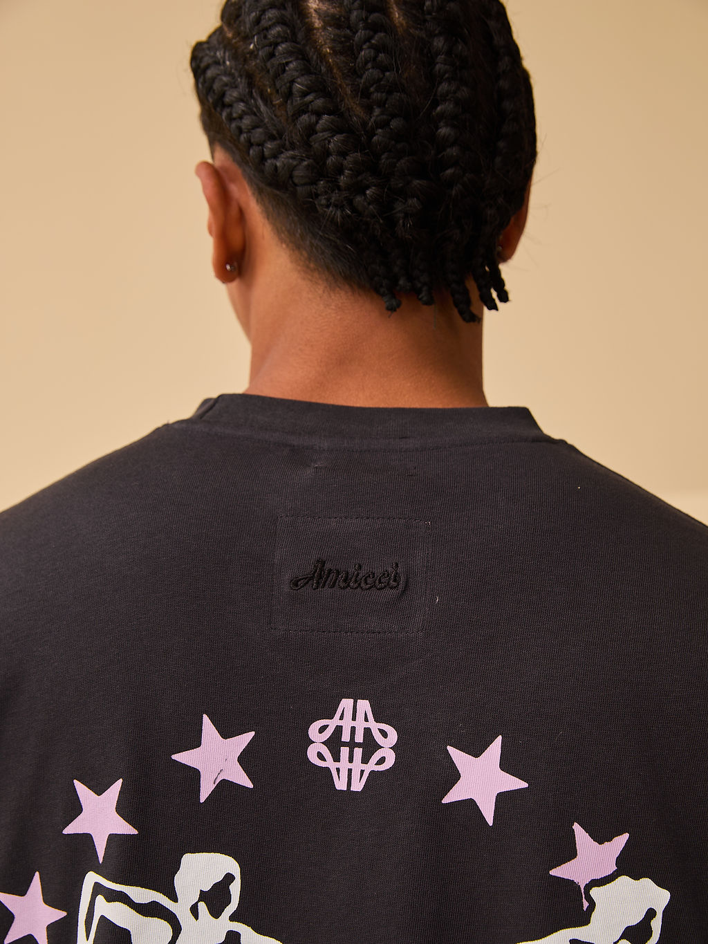 Hasten Grafisch T-shirt Zwart