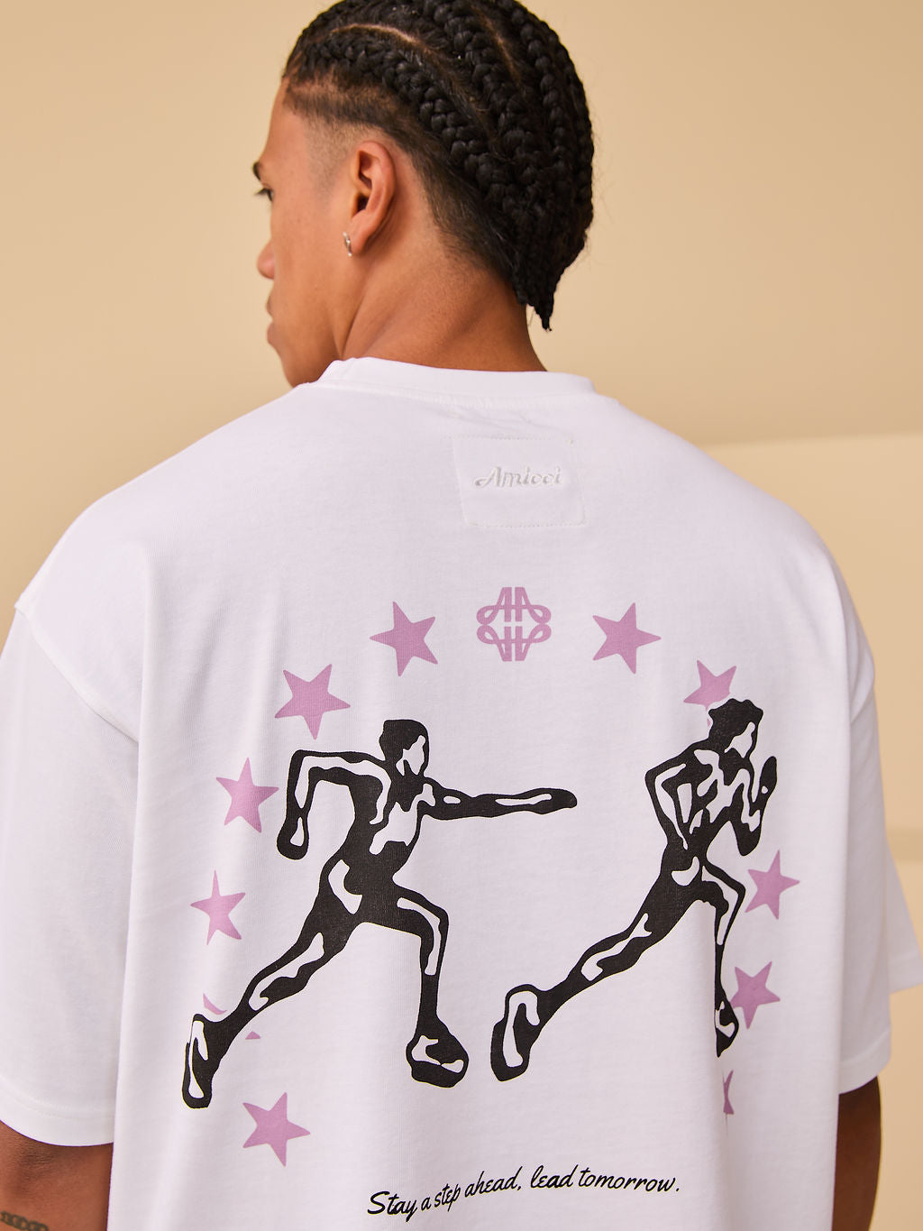Hasten Grafisch T-shirt Wit