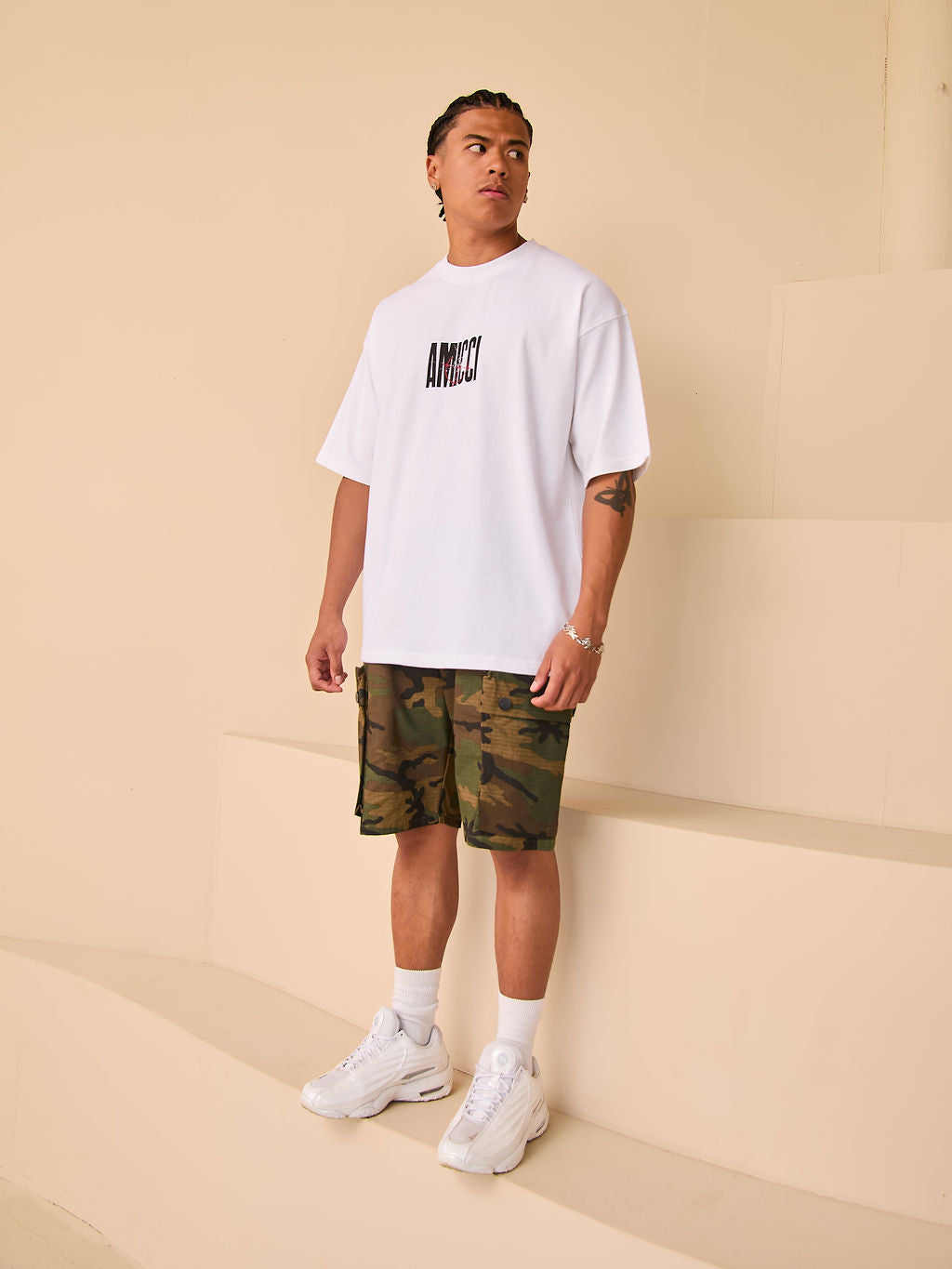Sniper Grafisch T-shirt Wit