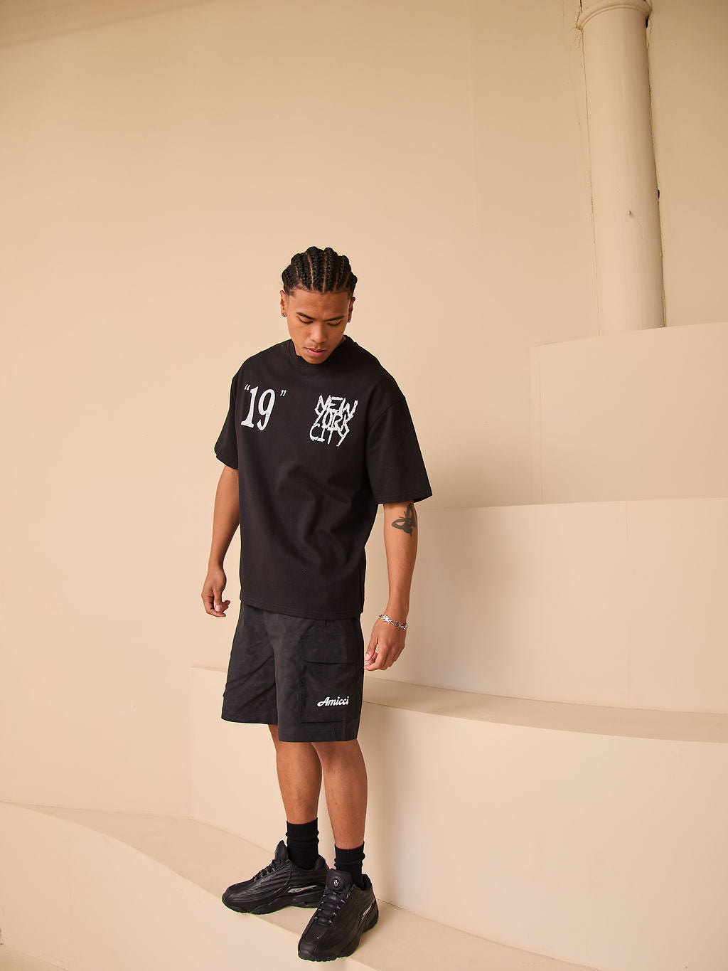 T-shirt surdimensionné graphique Caballo Noir