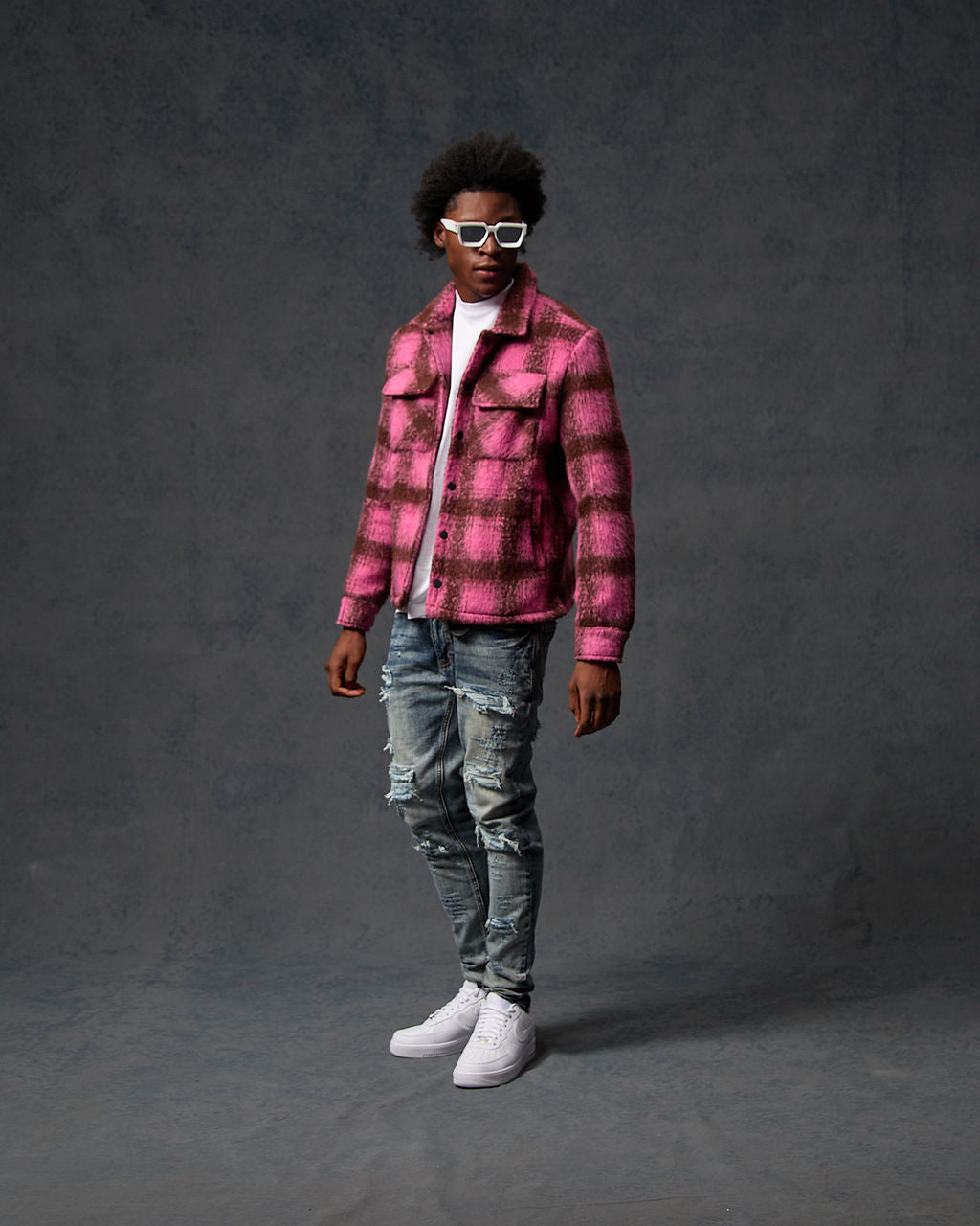 Gennaro Mohair Roze Shirt