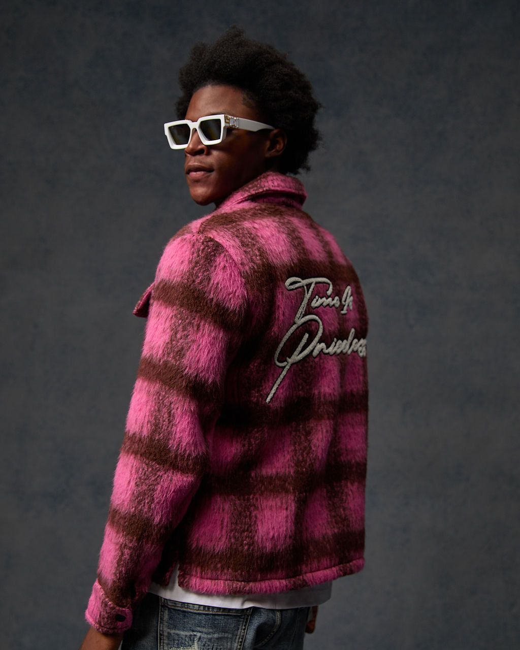 Gennaro Mohair Roze Shirt