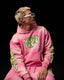 Paola Grafik Kapüşonlu Sweatshirt Pembe