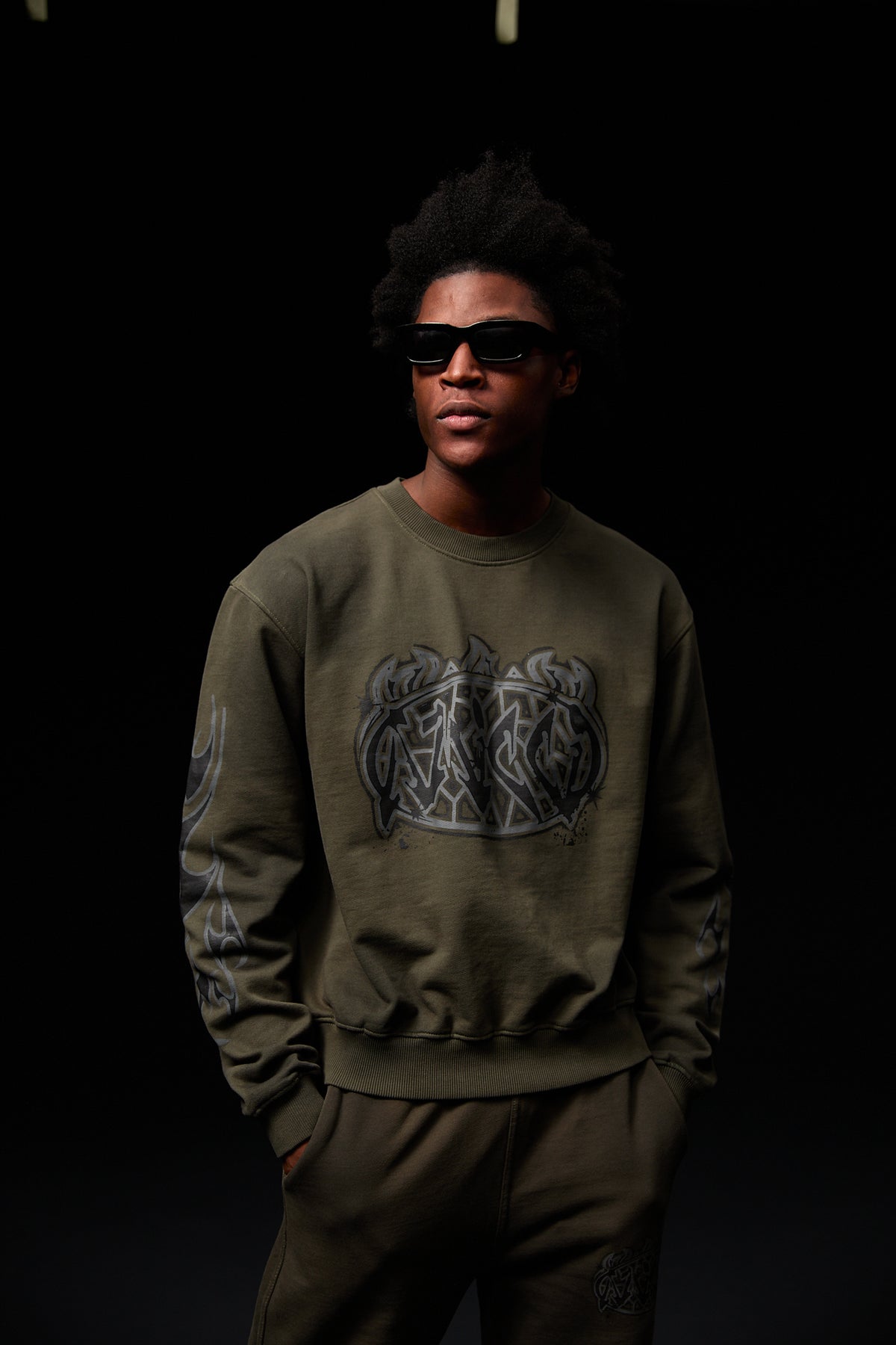 Honova Graphic Crewneck Green