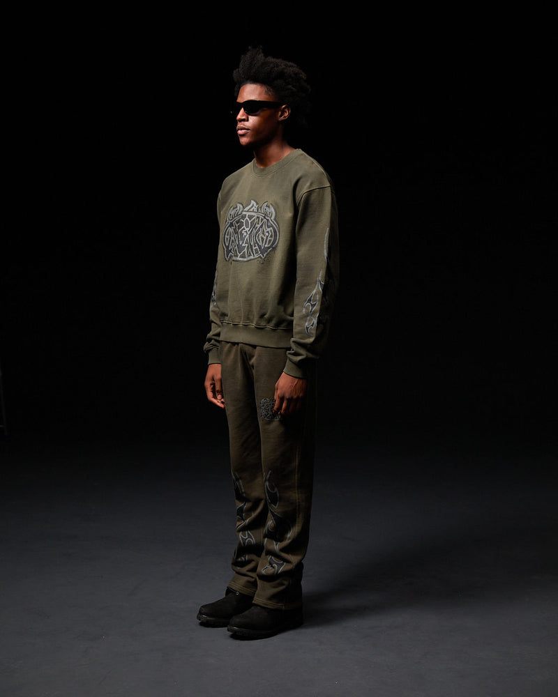 Honova Graphic Crewneck Groen