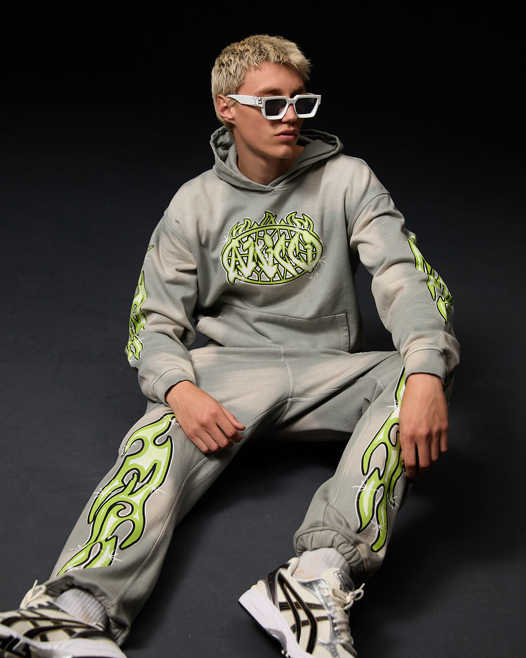 Paola Graphic Jogger Grey