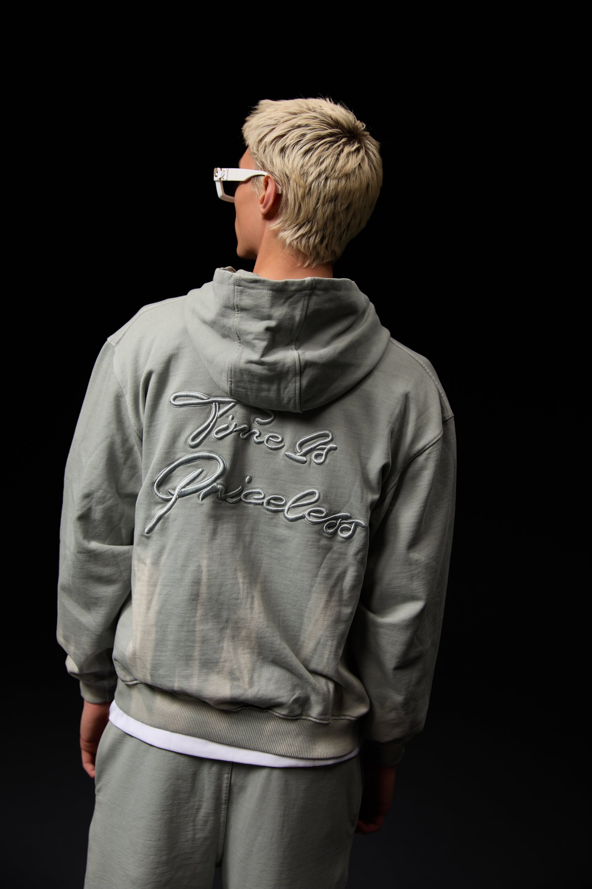 Enzo Grey Zip Through Hoodie