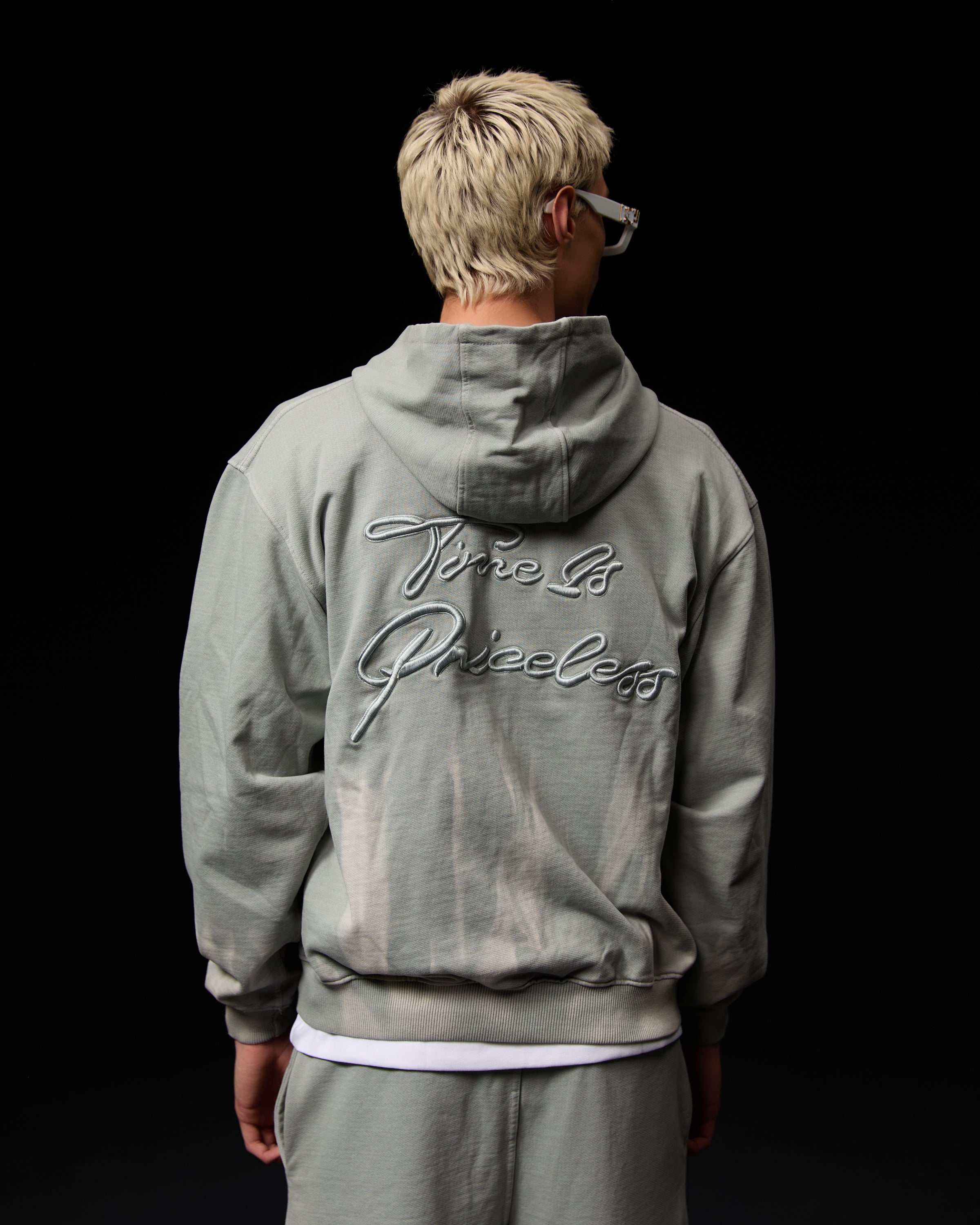 Enzo Grey Zip Through Hoodie