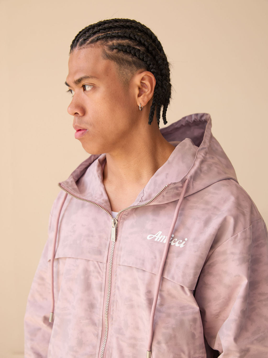 Almeria Patroon Windbreaker Jas Roze