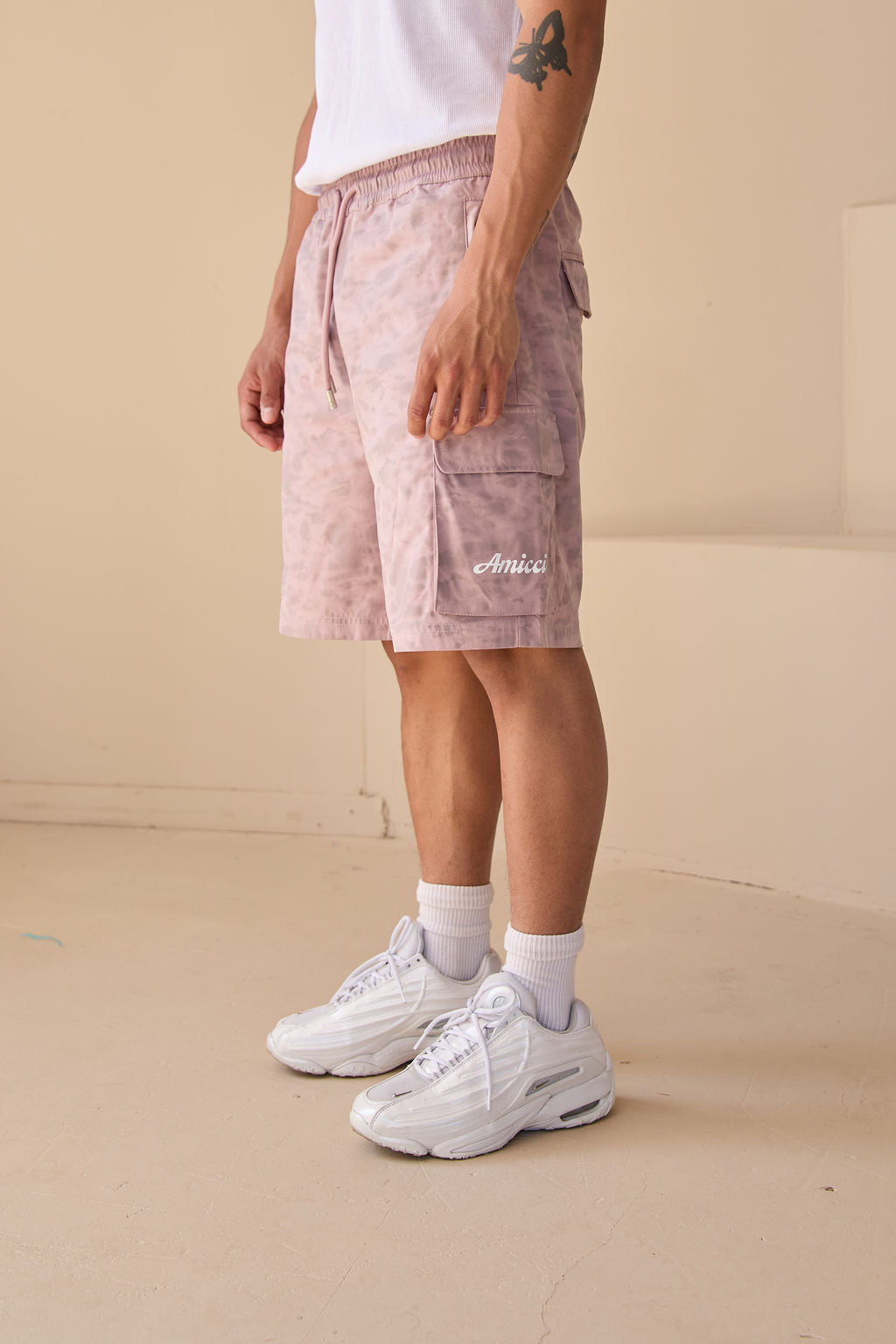 Almeria Patterned Shorts Pink