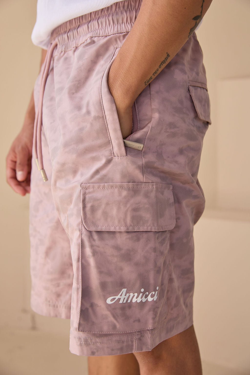 Almeria Patterned Shorts Pink