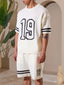 Nantes Gebreide Jersey T-Shirt Wit