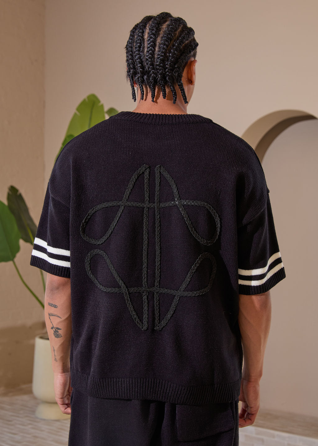 Nantes Knitted Jersey Black