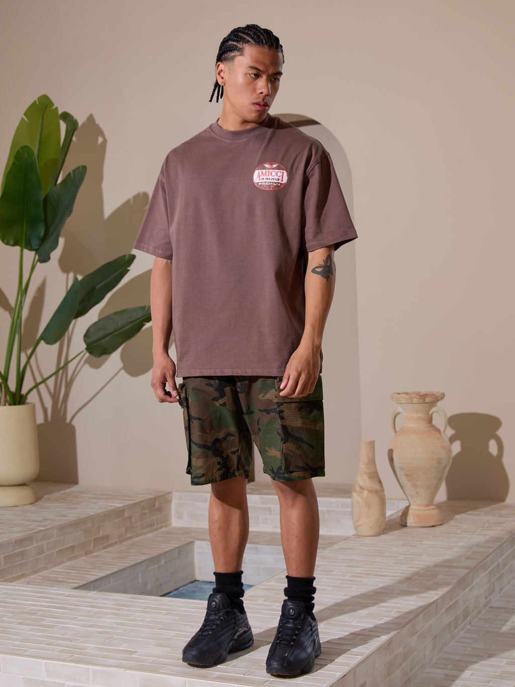 Tabor Cargo Camo Shorts