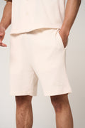 Cairo Waffle Knit Shorts Beige