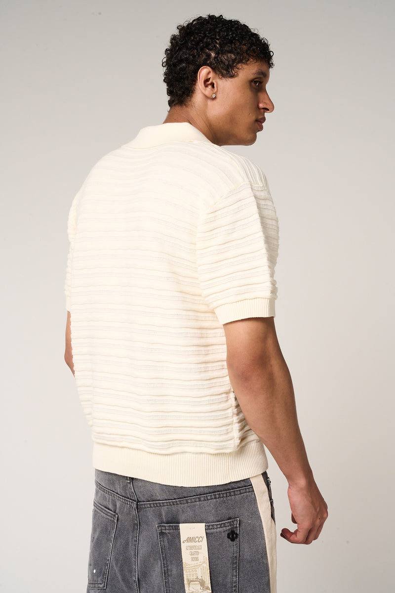 Dune Knitted Polo Cream