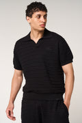 Dune Knitted Polo Black