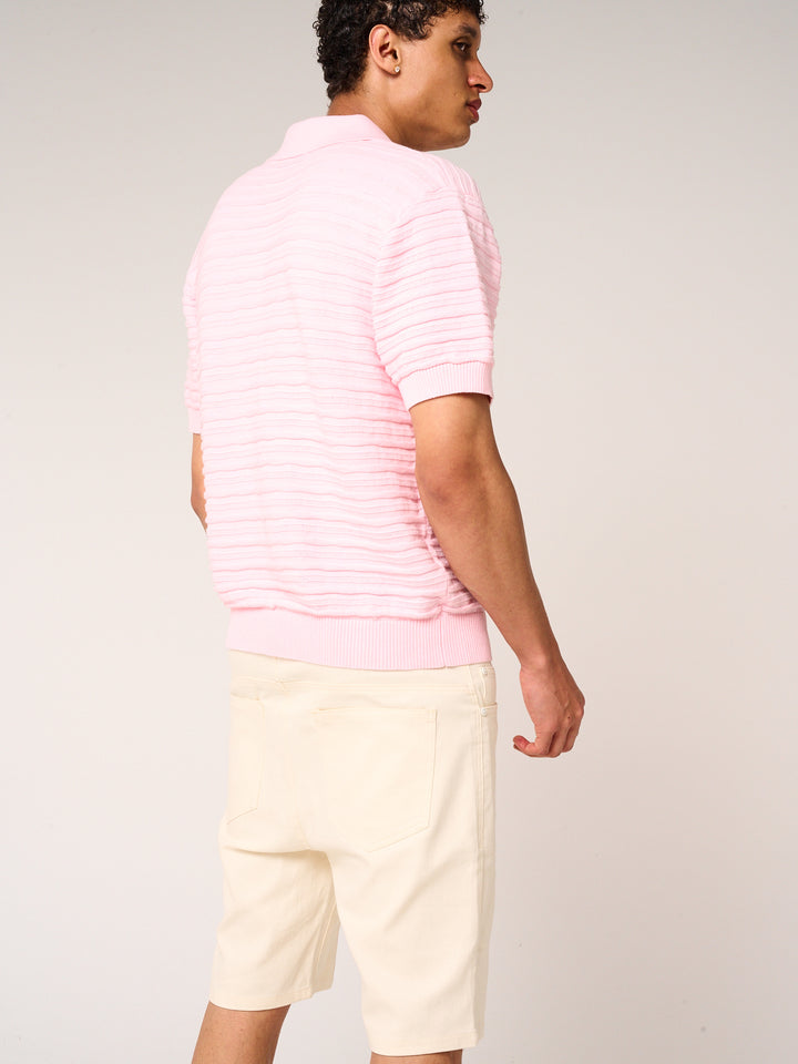 Dune Knitted Polo Pink