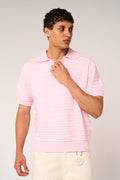 Dune Knitted Polo Pink