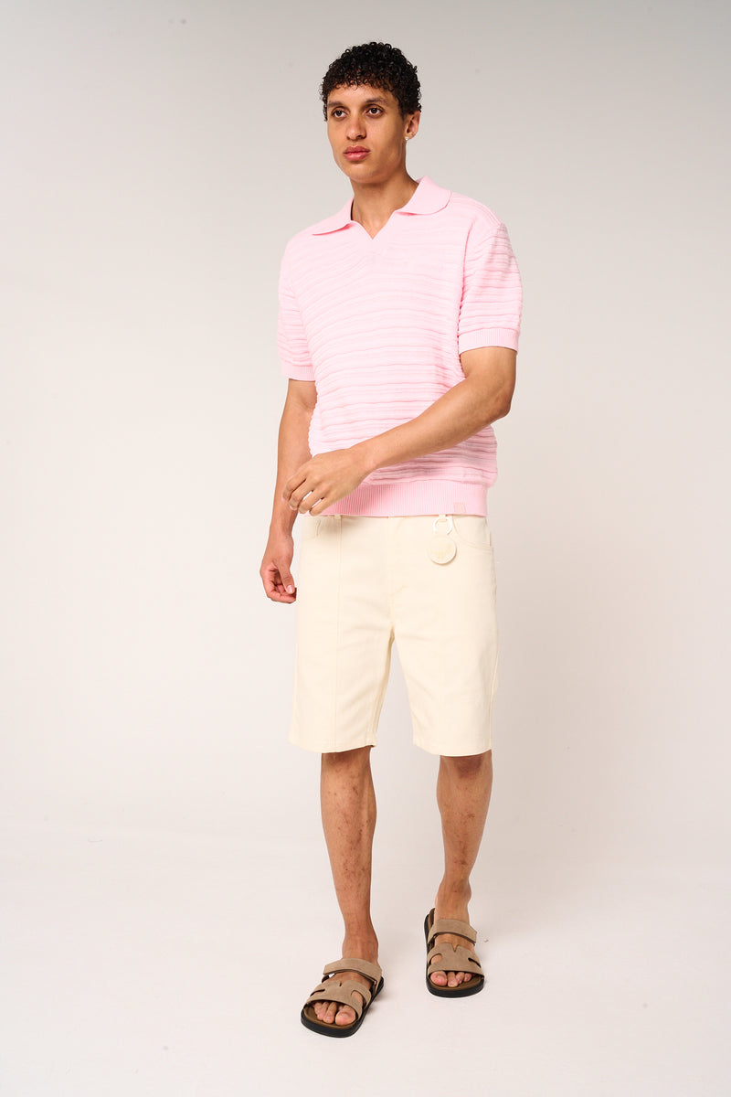 Dune Knitted Polo Pink