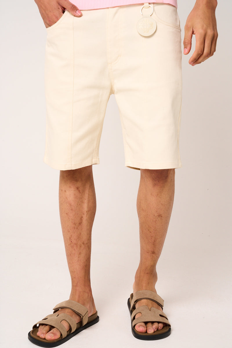 Sarito Cotton Twill Shorts Cream
