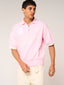 Reno Knitted Zip Polo Pink